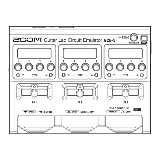 Zoom GCE-3 Mode D'emploi