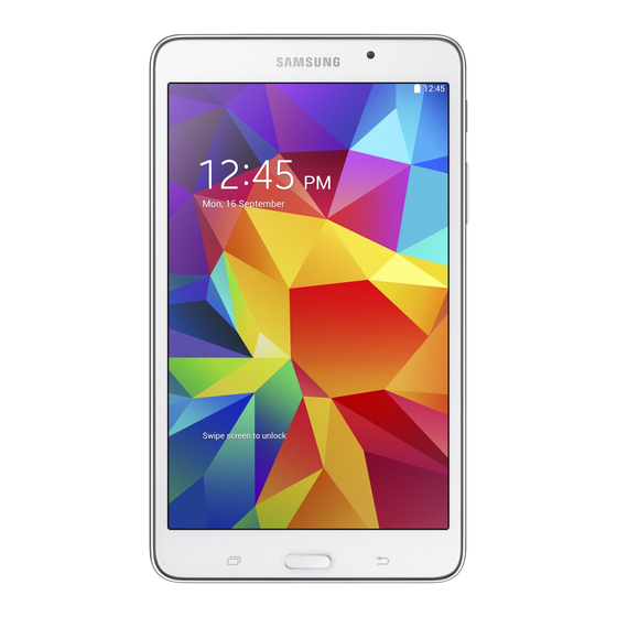 Samsung GALAXY Tab 4 Guide De Prise En Main Rapide