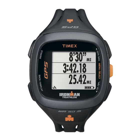 Timex IRONMAN GPS Run Trainer 2.0 Mode D'emploi