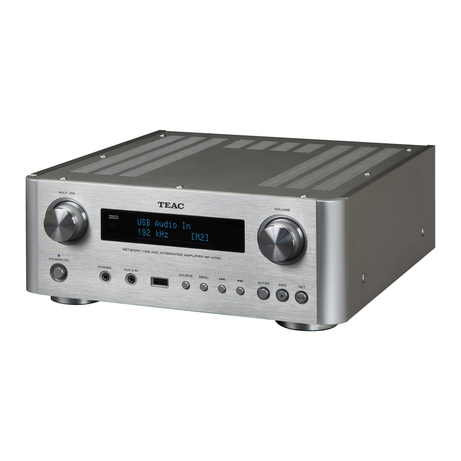 Teac NP-H750 Mode D'emploi