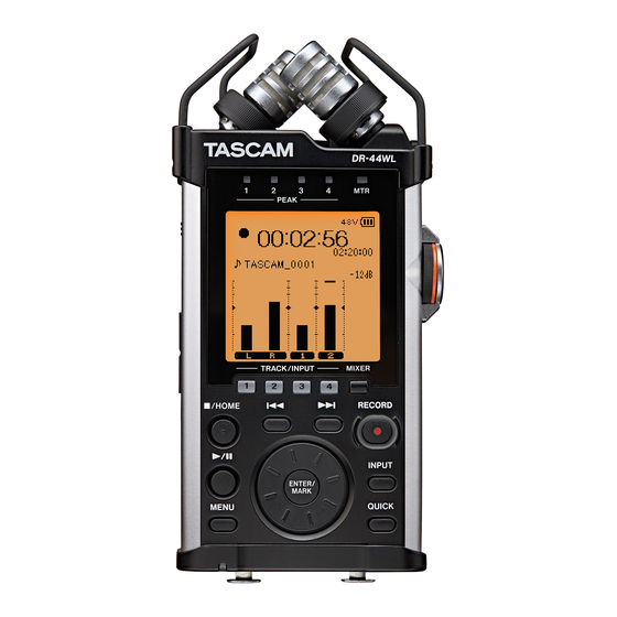 Tascam DR-44WL Manuel De Référence