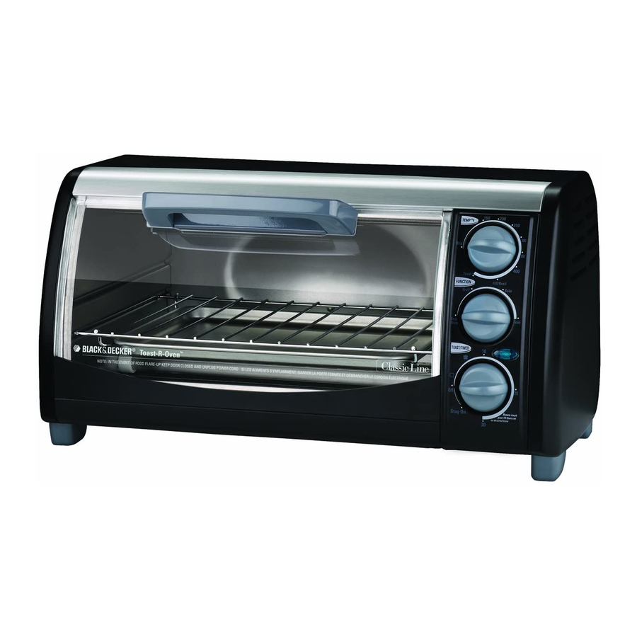 Black & Decker Home Toast-R-Oven TRO490BC Manuels