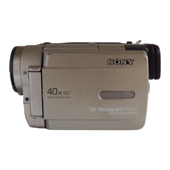 Sony Handycam Vision DCR-TRV5E Mode D'emploi