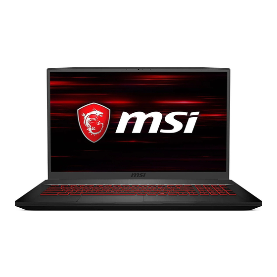 MSI GL75 LEOPARD 10SER Manuel D'utilisation