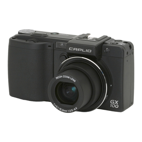 Ricoh Caplio GX100 Mode D'emploi