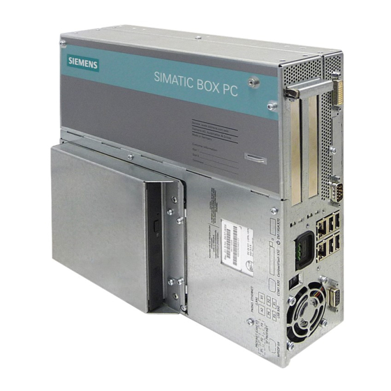 Siemens SIMATIC IPC627C Mise En Route