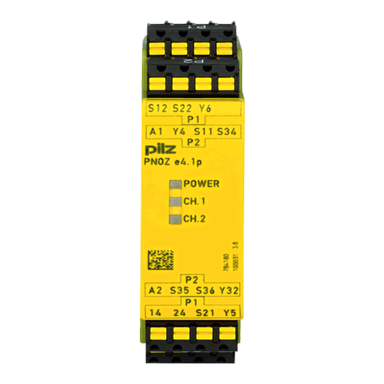 Pilz PNOZ e4.1p Manuel D'utilisation