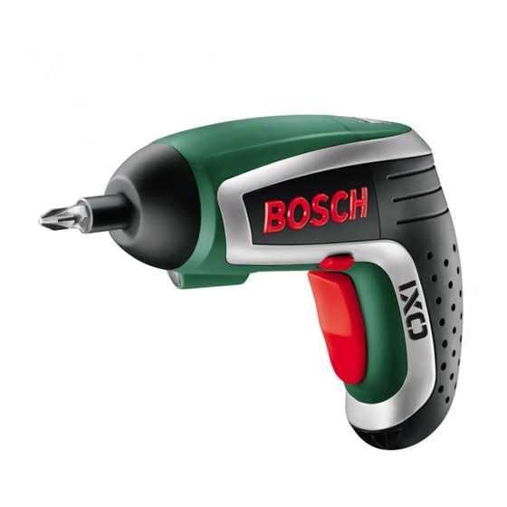 Bosch IXO Notice Originale