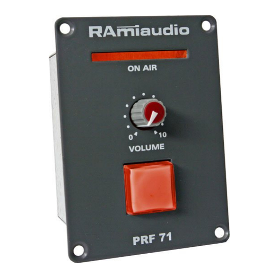 Ramiaudio PRF71 Manuel Utilisateur