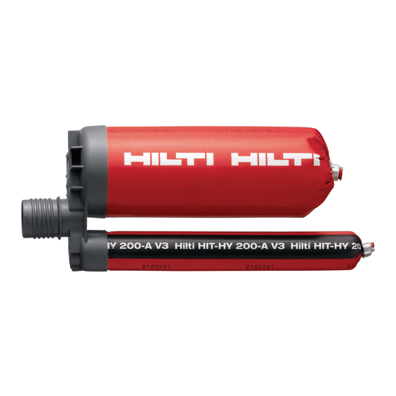 Hilti HIT-HY 200-A Instructions D'utilisation