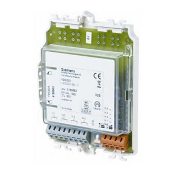 Siemens FDCI222 Guide Rapide