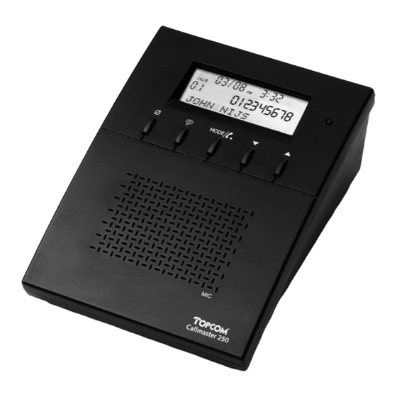 Topcom Callmaster 250 Manuels