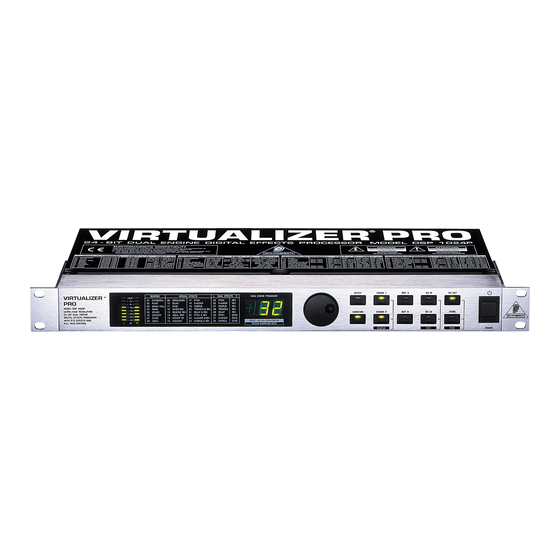 Behringer VIRTUALIZER PRO DSP1024P Notice D'utilisation