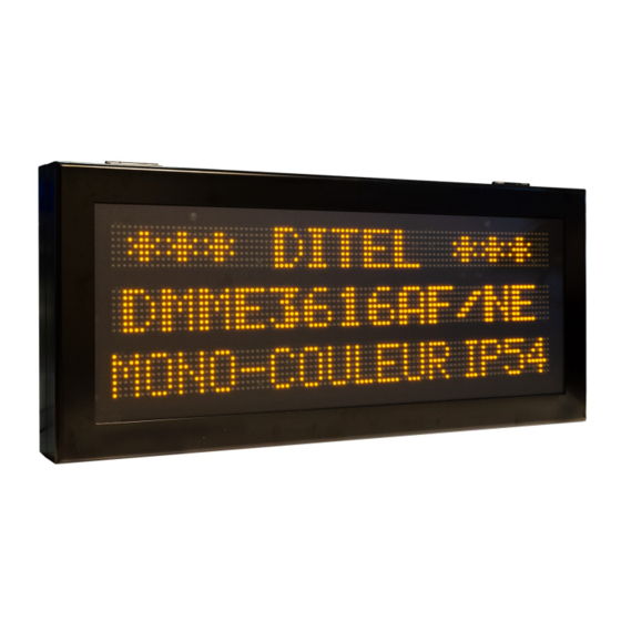 Ditel DMME3616AF/NE Guide Rapide D'installation