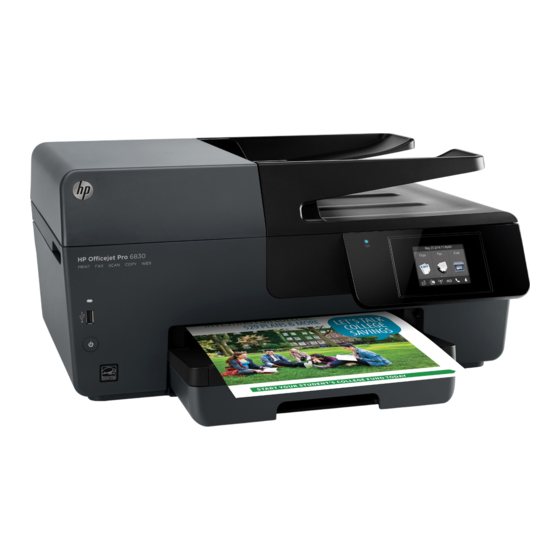 HP OfficeJet Pro 6830 Guide De Démarrage Rapide