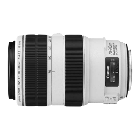 Canon EF 70-300mm f/4-5.6 IS USM Mode D'emploi