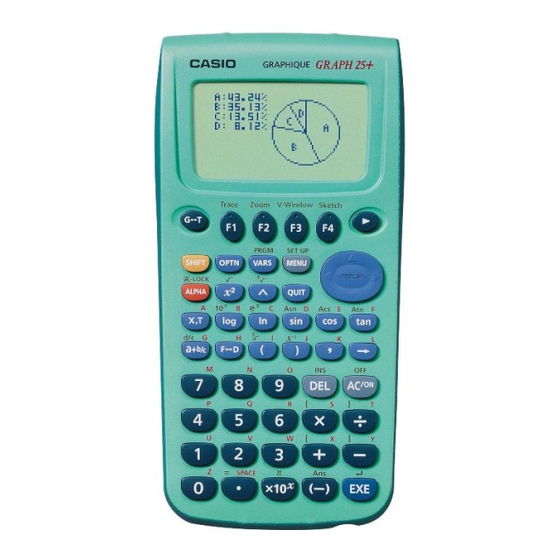 Casio GRAPH25+ Manuel De L'utilisateur