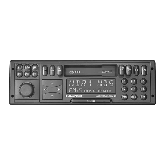 Blaupunkt Montreal RCM 45 Mode D'emploi