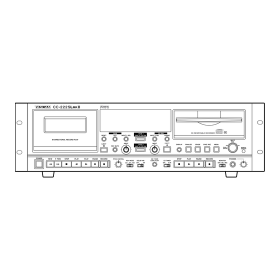 Tascam CC-222SL MKII Mode D'emploi