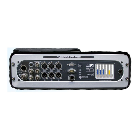 Worldcast Systems Audemat FM MC5 Manuel Utilisateur