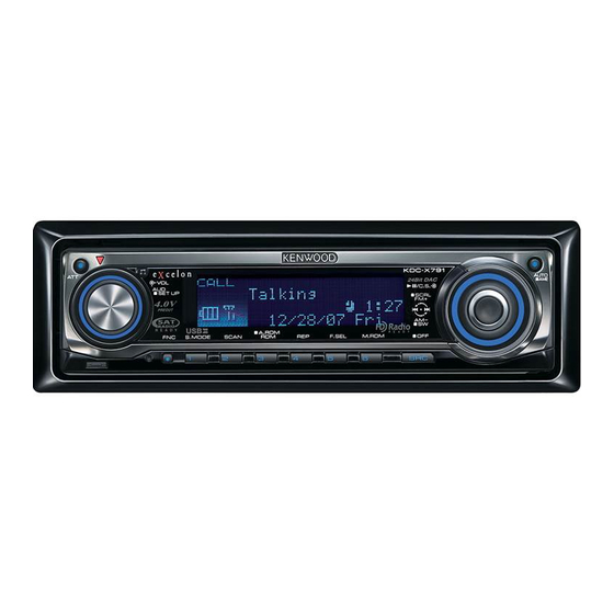 Kenwood KDC-X791 Mode D'emploi