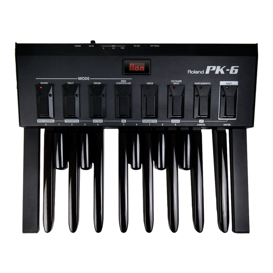 Roland PK-6 Mode D'emploi