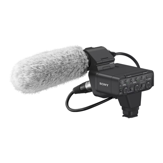 Sony XLR-K3M Guide D'aide