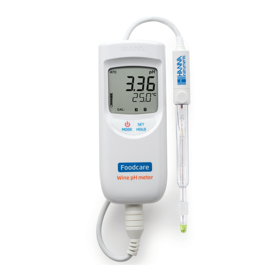 Hanna Instruments HI 99111 Manuel D'utilisation