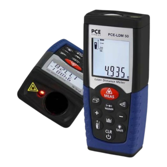 PCE Instruments LDM 50 Notice D'emploi