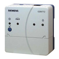 Siemens OZW772.04 Instructions De Mise En Service