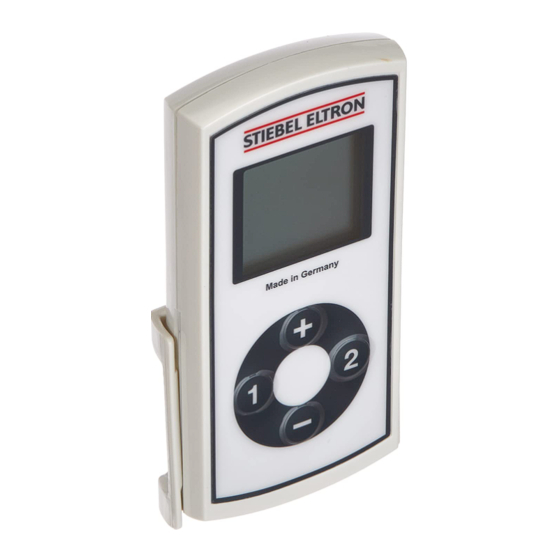 Stiebel Eltron FFB 4 EU Utilisation Et Installation