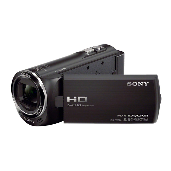 Sony HDR-CX220 Manuels