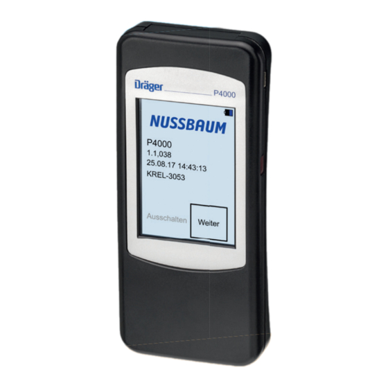 Nussbaum Dräger P4000 Guide Rapide