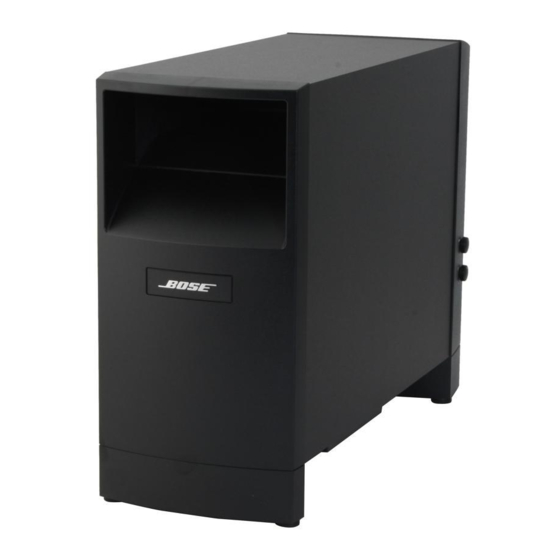 Bose Acoustimass 6 III Série Notice D'utilisation