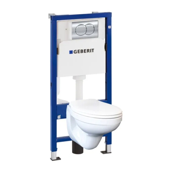 Geberit WC SYMBIOSE Manuels