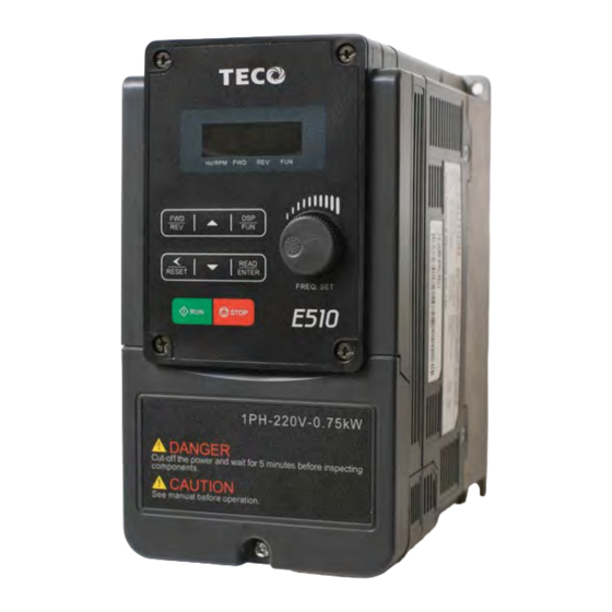 TECO E510 Serie Mode D'emploi