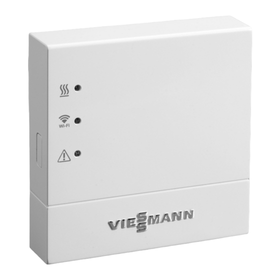 Viessmann Vitoconnect 100 OPTO1 Notice D'utilisation Pour L'utilisateur