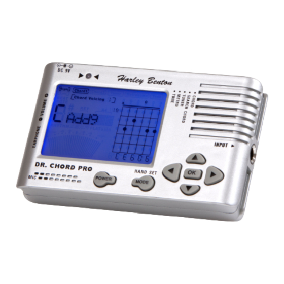 thomann Harley Benton Dr. Chord Pro Notice D'utilisation