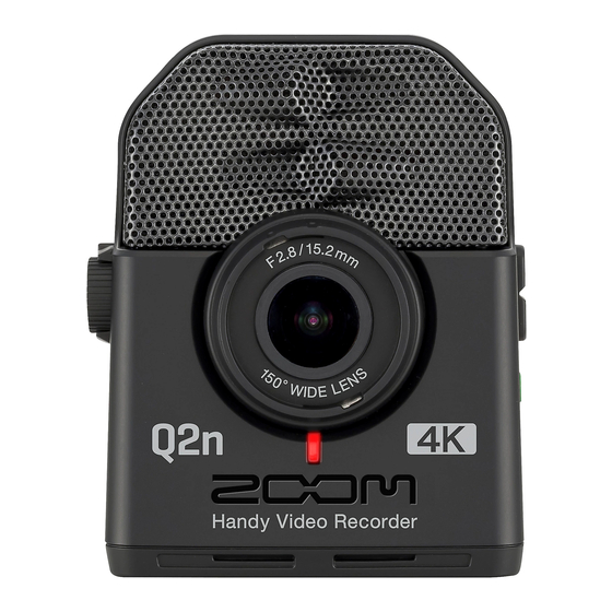 Zoom Q2n-4K Guide De Prise En Main