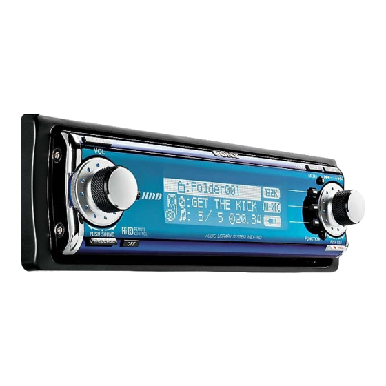 Sony MEX-1HD Installation/Connexions