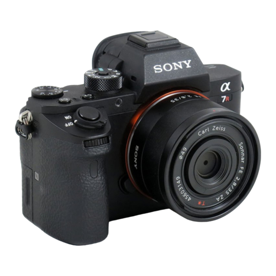 Sony ILCE-7RM2 Manuel D'aide