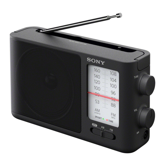 Sony ICF-506 Mode D'emploi