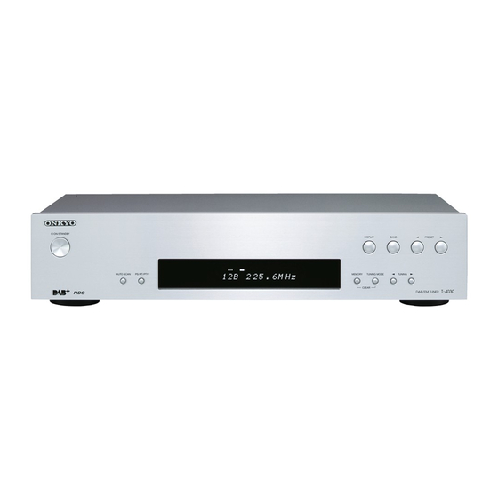 Onkyo T-4030 Manuel D'instructions