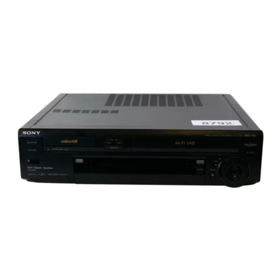 Sony SLV-T2000B Mode D'emploi