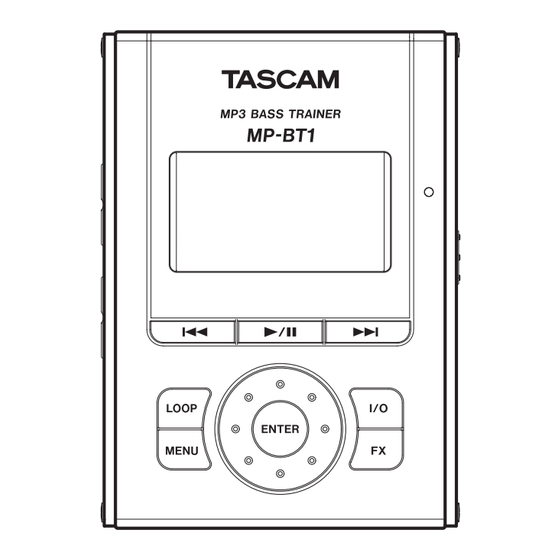 Tascam MP-BT1 Mode D'emploi