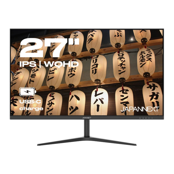 JAPANNEXT JN-IPS270WQHD75F-C65W Mode D'emploi