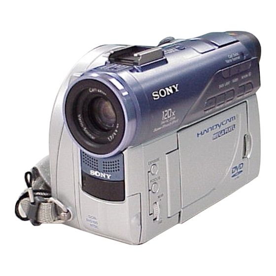 Sony DCR-DVD100 Mode D'emploi