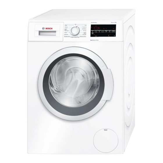 Bosch WA Série Notice D'utilisation Et D'installation