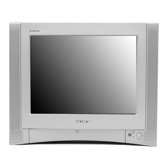 Sony TRINITRON KV-13FS100 Instructions De Service