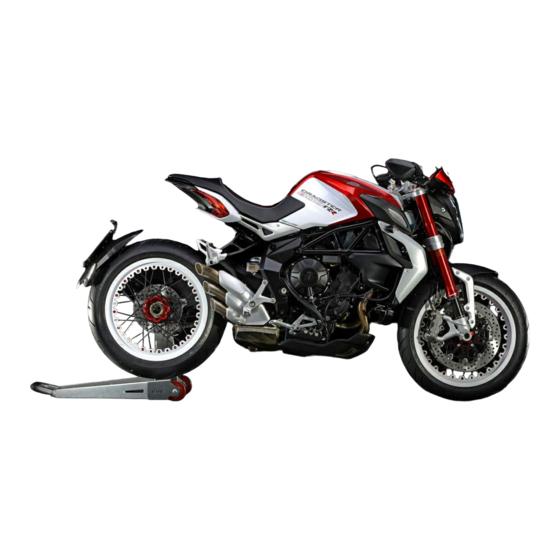 MV Agusta DRAGSTER 800 RR 2018 Mode D'emploi